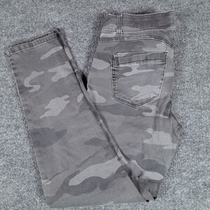Democracy Ab Solution Camo Gray Skinny Ankle Zip Women's Pants Size 6 slimming